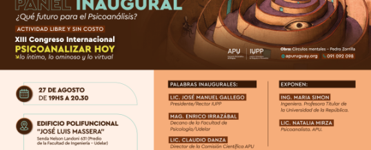 PANEL INAUGURAL<br> XIII Congreso Internacional. <br>27 de agosto 2026, 19 hs.<br> Edificio Massera Facultad de Ingeniería.<br> ENTRADA LIBRE